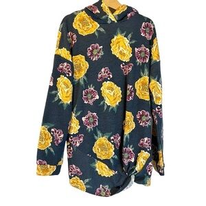 Matilda Jane 435 Navy Yellow Floral‎ Hoodie